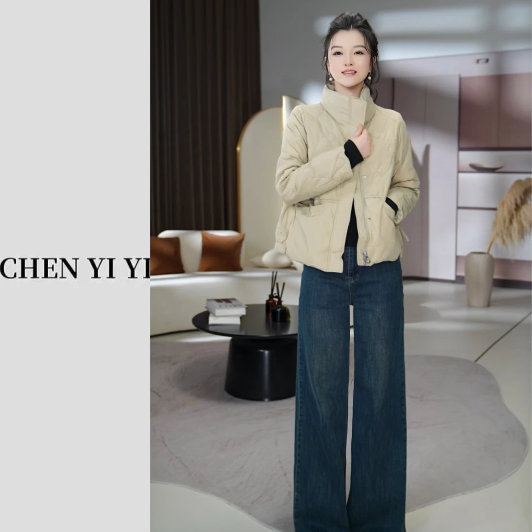 【CHEN】6522女款女短款冬季白鸭绒小个子高级感外套加厚