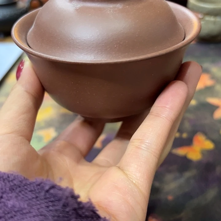 鄧***澤绿泥宜杨紫砂底槽青盖碗