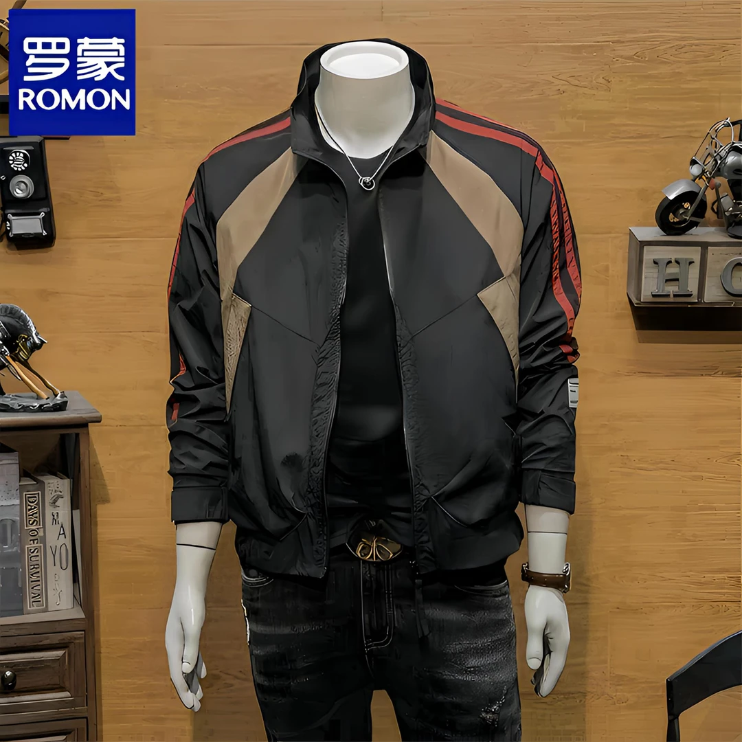 Romon/罗蒙男士工装外套春秋季2025新款休闲韩版痞帅飞行员夹克杉