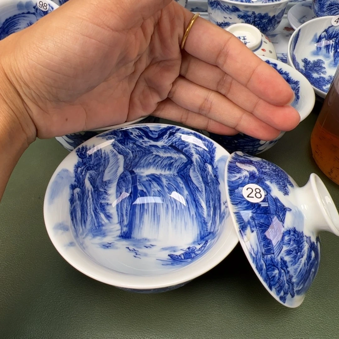 景德镇纯手工纯手绘茶具木木28