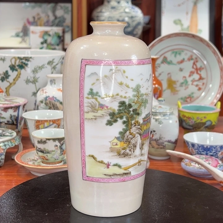 安***司陶摆件粉彩瓶11111111111