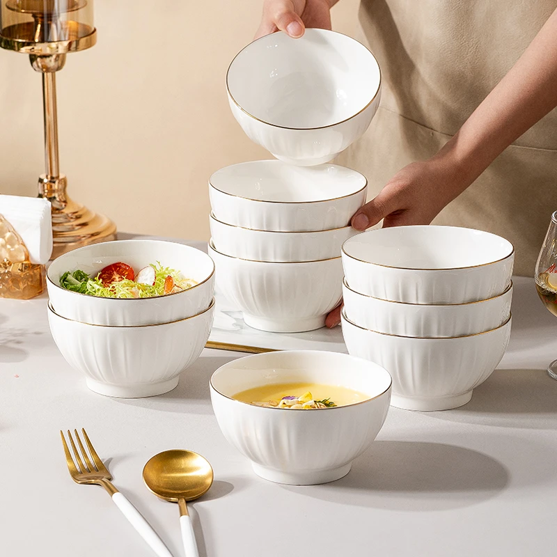 碗家用2025新款高颜值米饭碗个人专用汤面碗陶瓷碗碟套装餐具组合