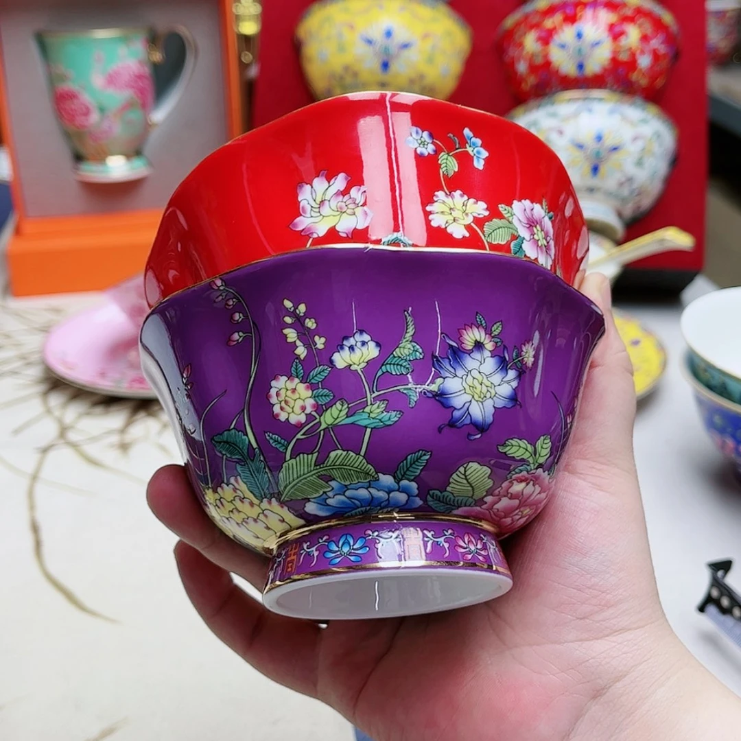 【闪购商品】珐琅4.8英寸2花口。。。。。