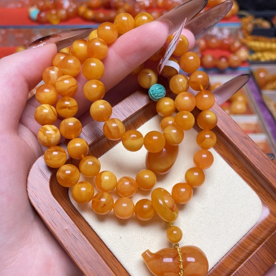 蜜蜡未镶嵌颈饰手串