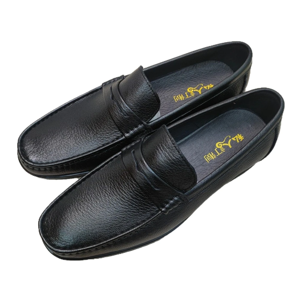 广州男士鹿皮商务鞋西装鞋乐福鞋男士鹿皮商务休闲鞋皮鞋真皮单鞋