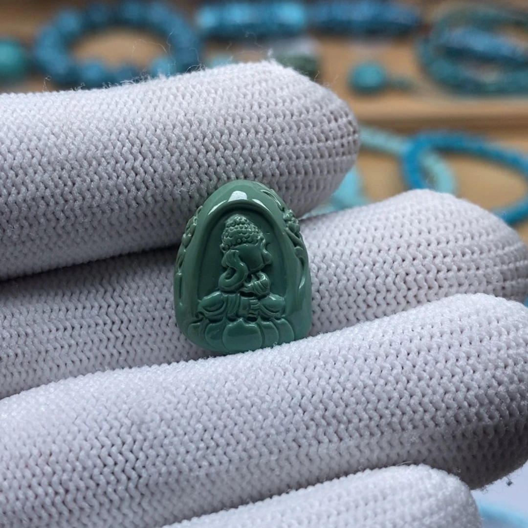 绿松石未镶嵌原矿纯干料绿松石