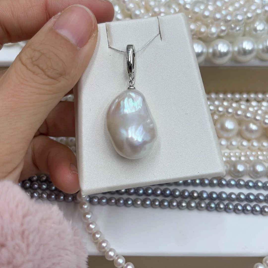 淡水珍珠吊坠(不含链)未镶嵌欣欣吊坠巴洛克