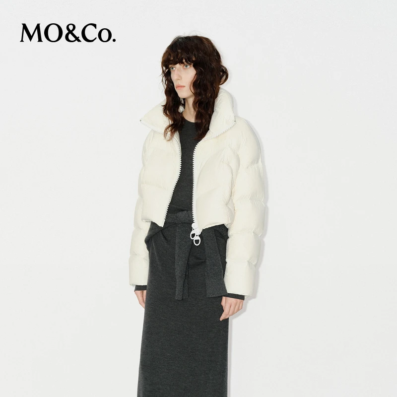 MOCO羽绒服冬短款饱满泡芙型高领龟背造型轻暖MBD4EIN043