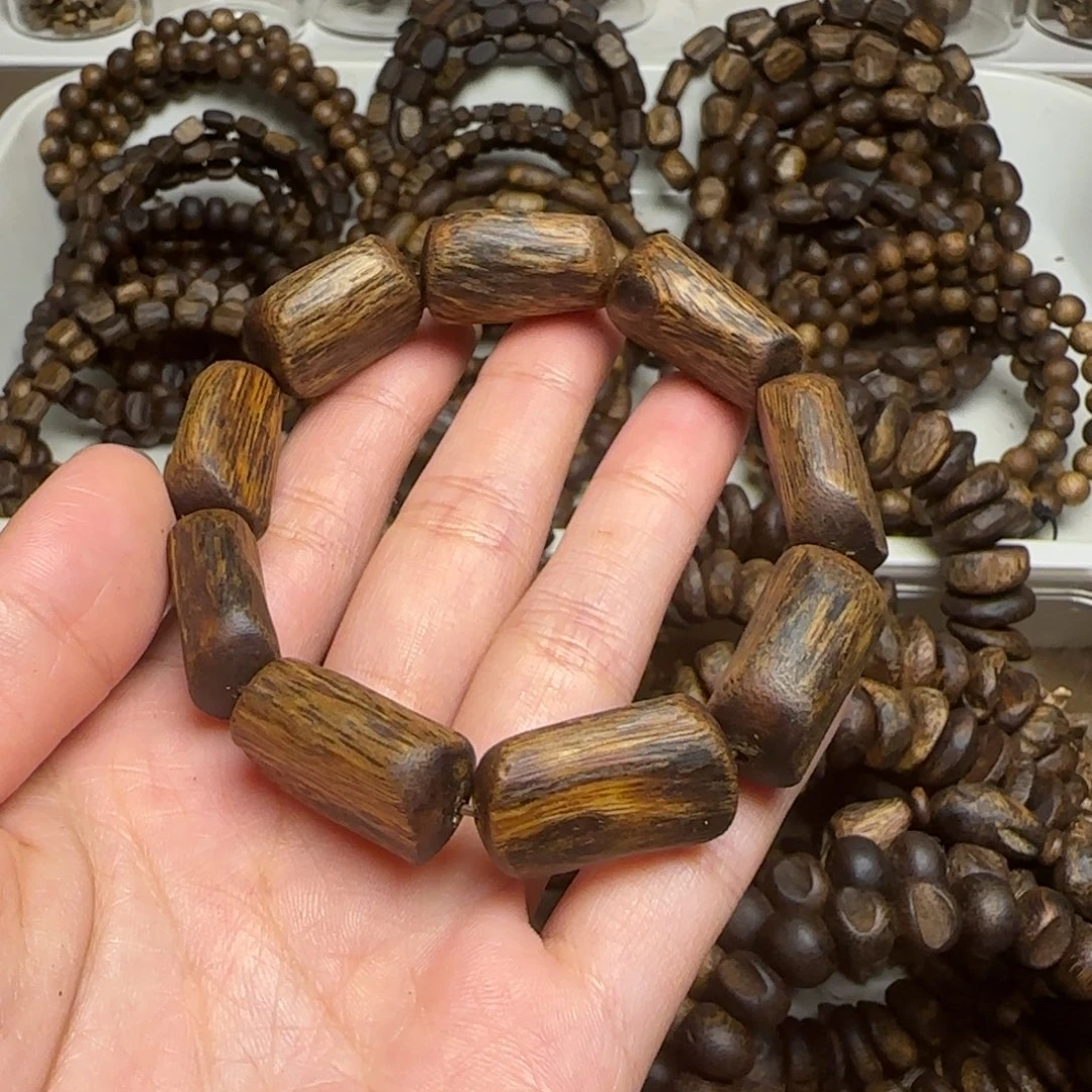 小***来手串沉香单圈树心油老料16.8克绿奇楠