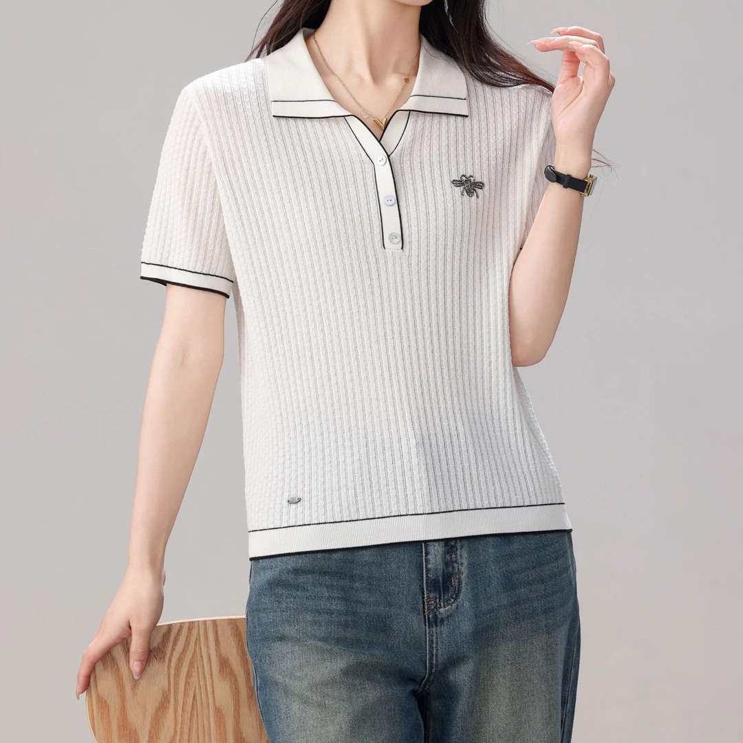 【夏日之约-知性】短袖针织衫显瘦时尚百搭