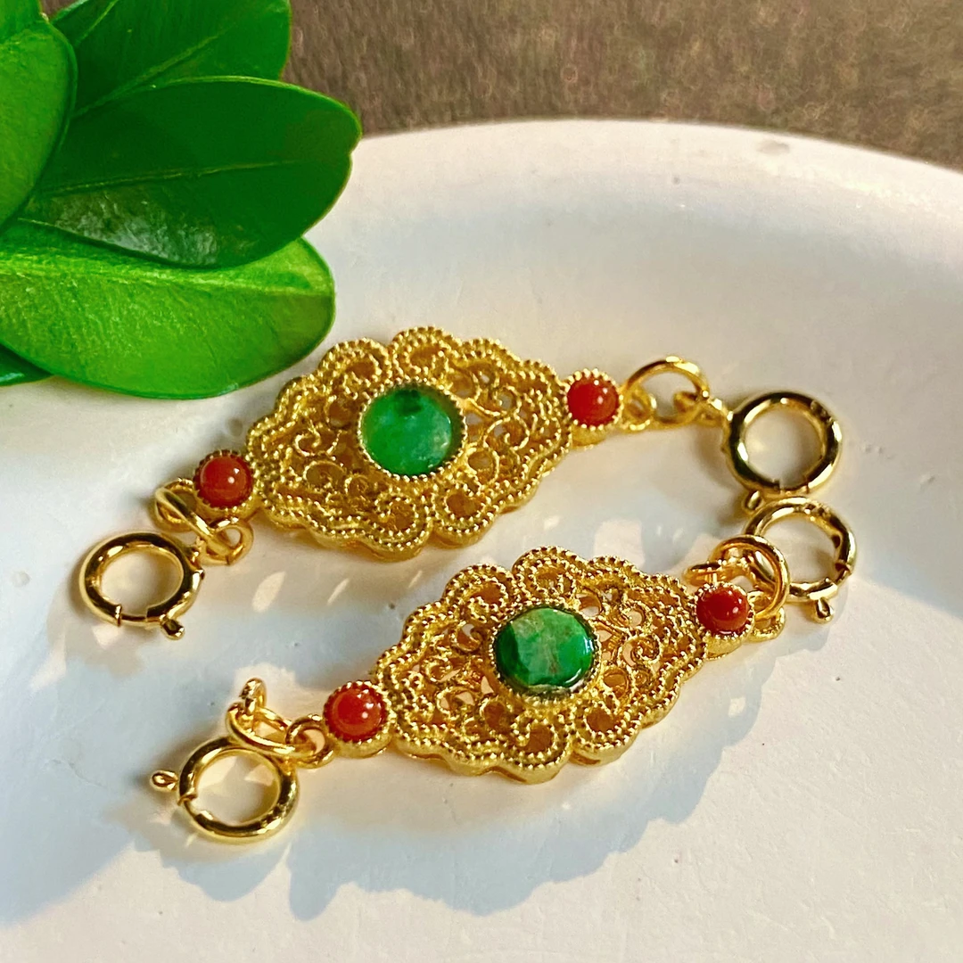 天然缅料A货翡翠设计款延长链/多样性发货一件（微瑕）