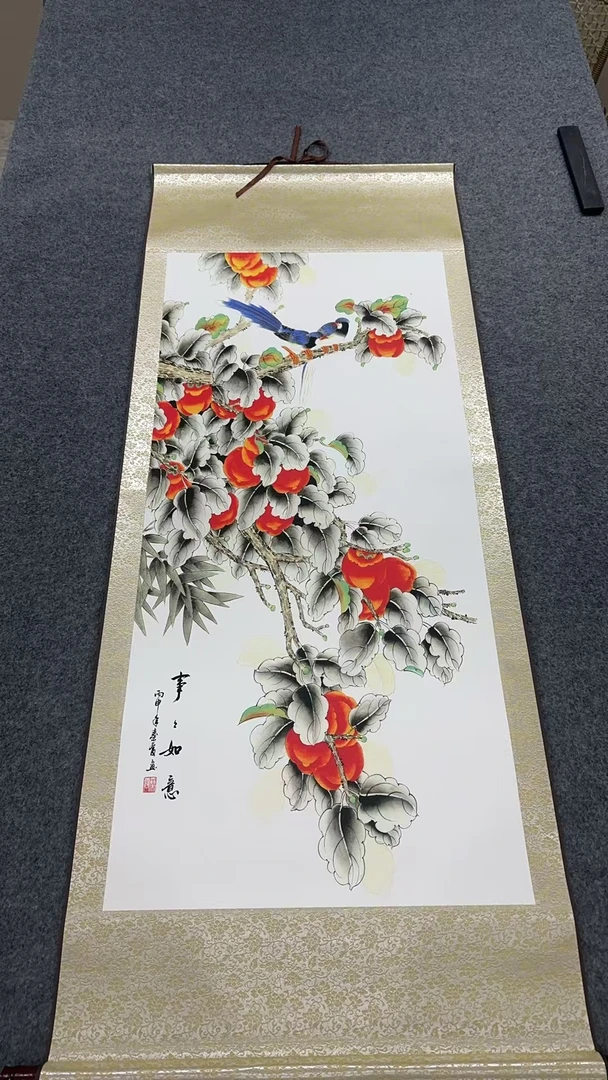 A26精装160*60《新-事事如意》居家软装卷轴画