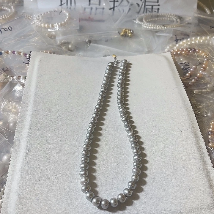 颈饰银S925镶嵌淡水珍珠00574