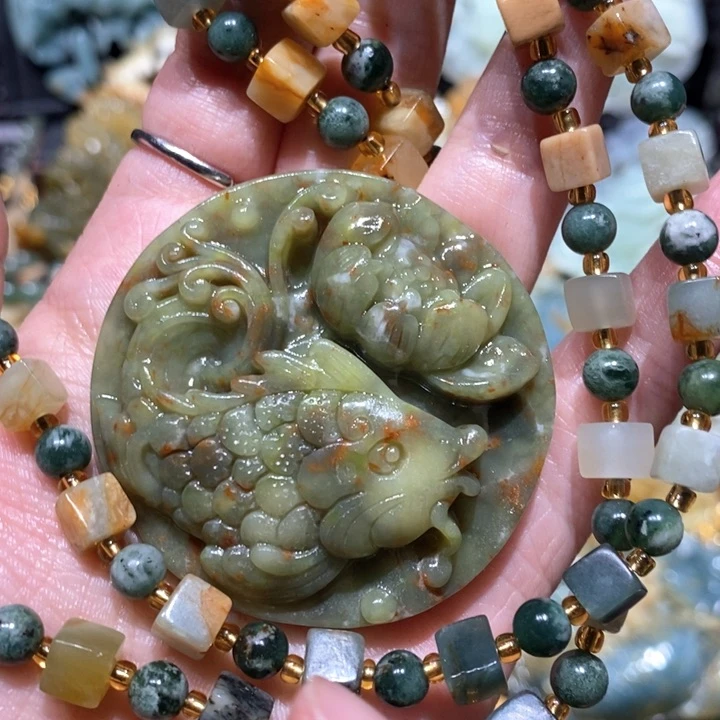 岫玉毛衣链未镶嵌