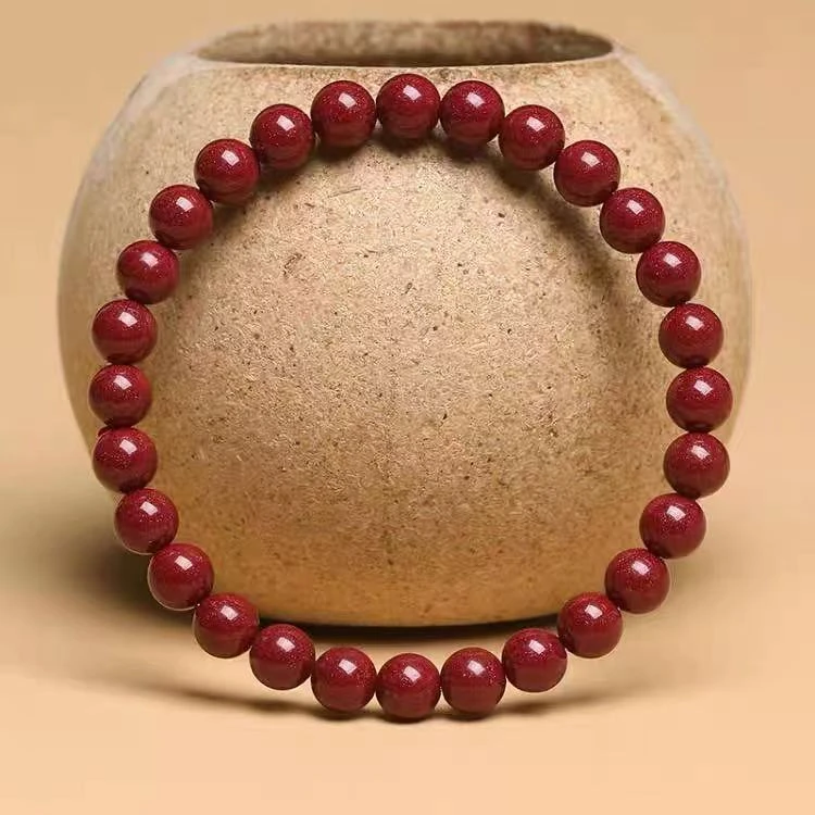 非金属陶瓷手链 6mm 复古女士本命年红色（约29颗）手串H9466