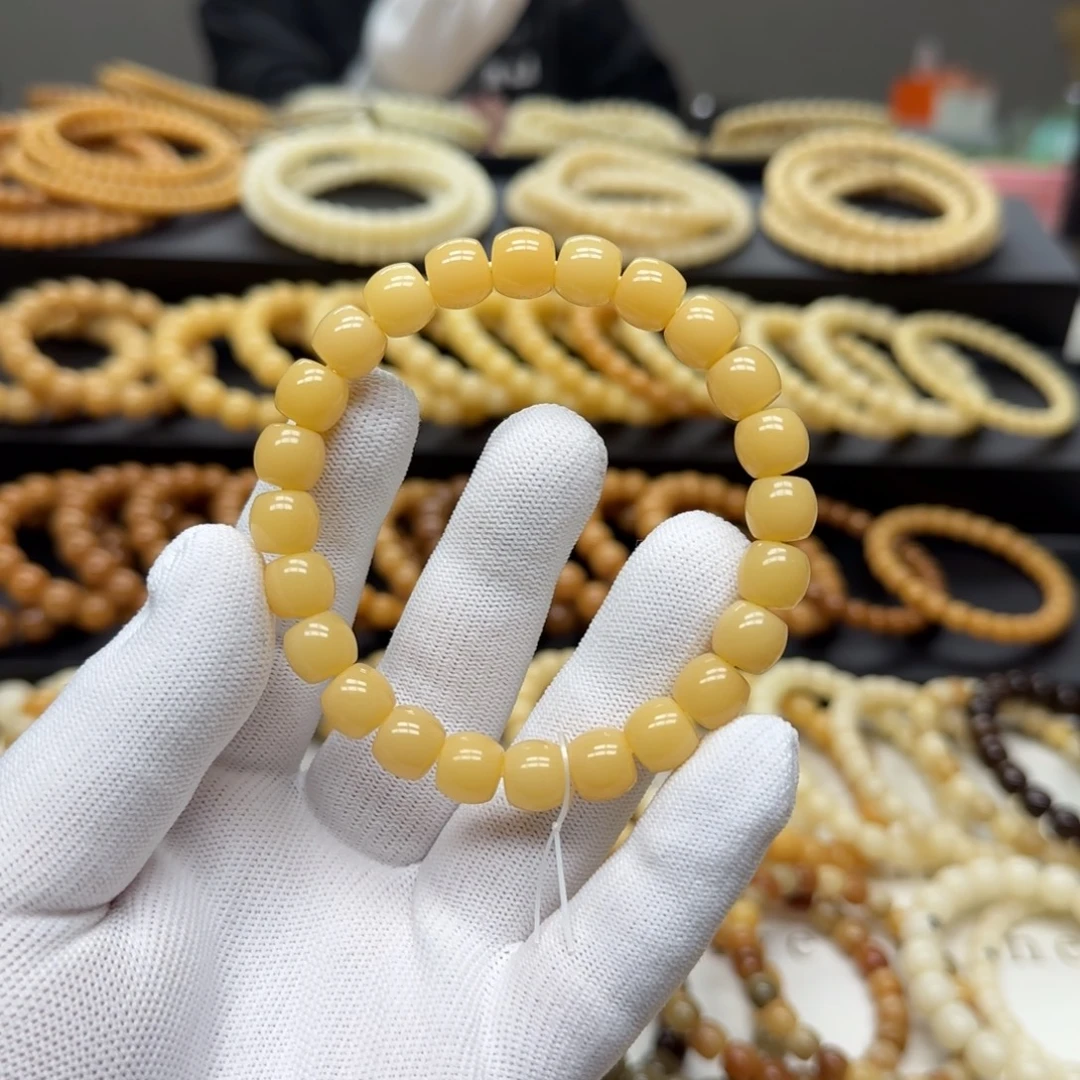 菩提根/象牙果手串9×10 鼓珠 10年 精工