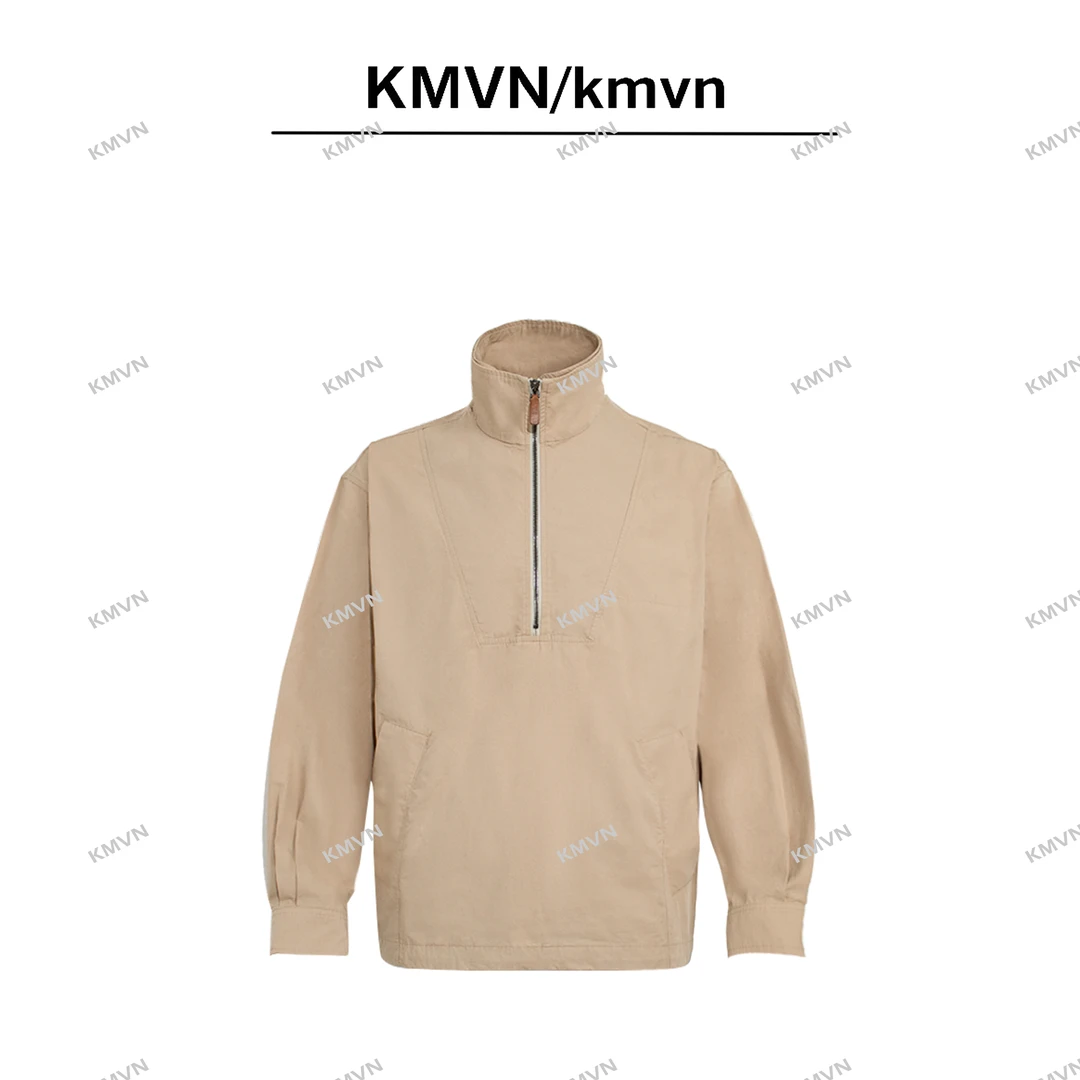 kmvn/kmvn【山涧】2025秋季新款时尚原创设计老钱双领休闲拉链外套
