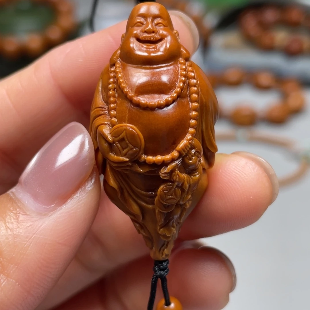 橄榄核吊坠童子弥勒