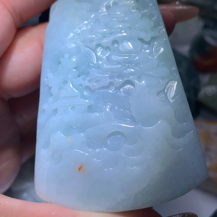 翡翠未镶嵌颈饰保真天然A货翡翠