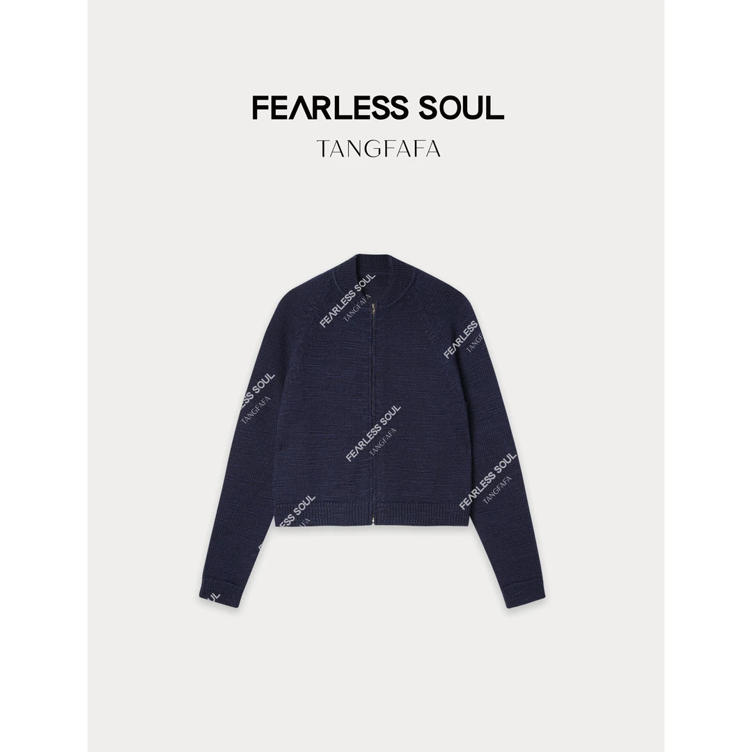 TFF X FS【S LINE】秋冬螺纹圆领短款拉链含羊毛开衫 824FM001 *