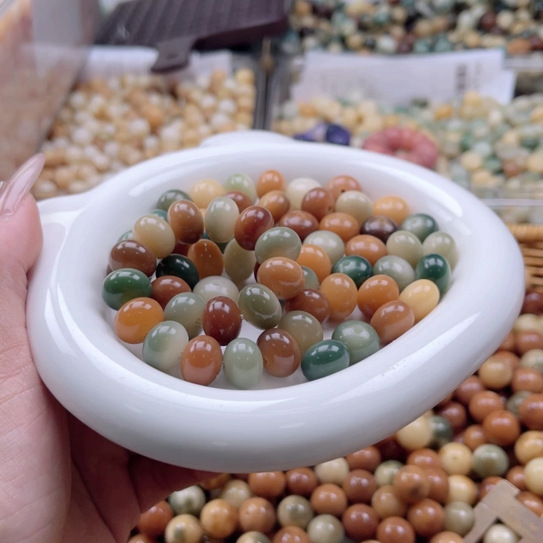 白玉菩提吊坠z12.75mm45颗。冰种美拉德算盘