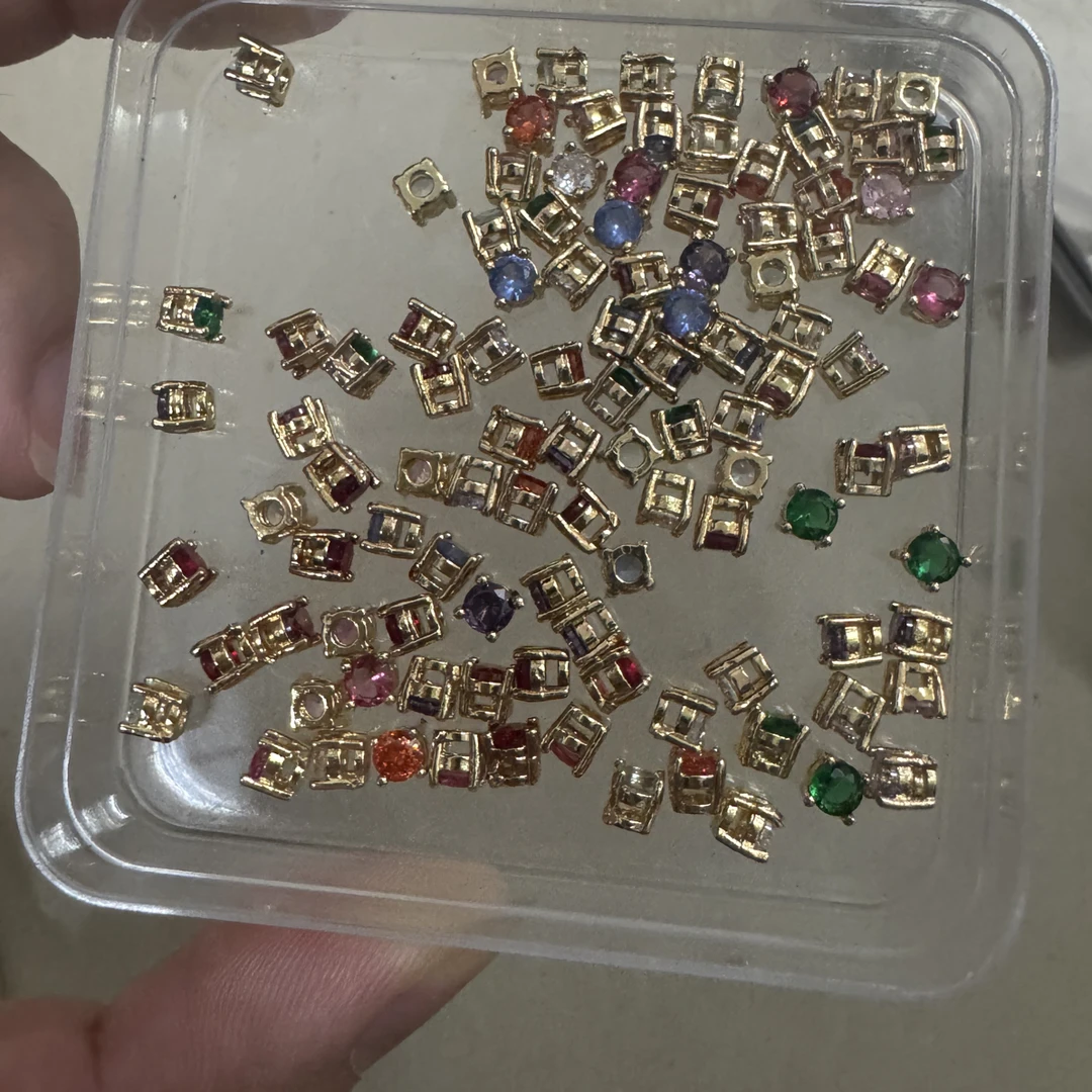 铜镀kc金高保色Diy手作编绳配件方形隔珠手链