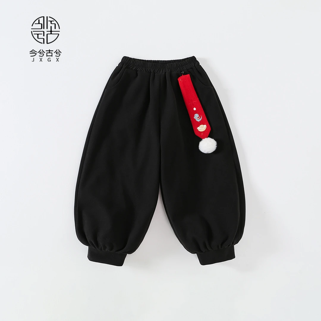 【靖远】今兮古兮拜年服儿童新中式裤装冬季男童套装女童汉服童装