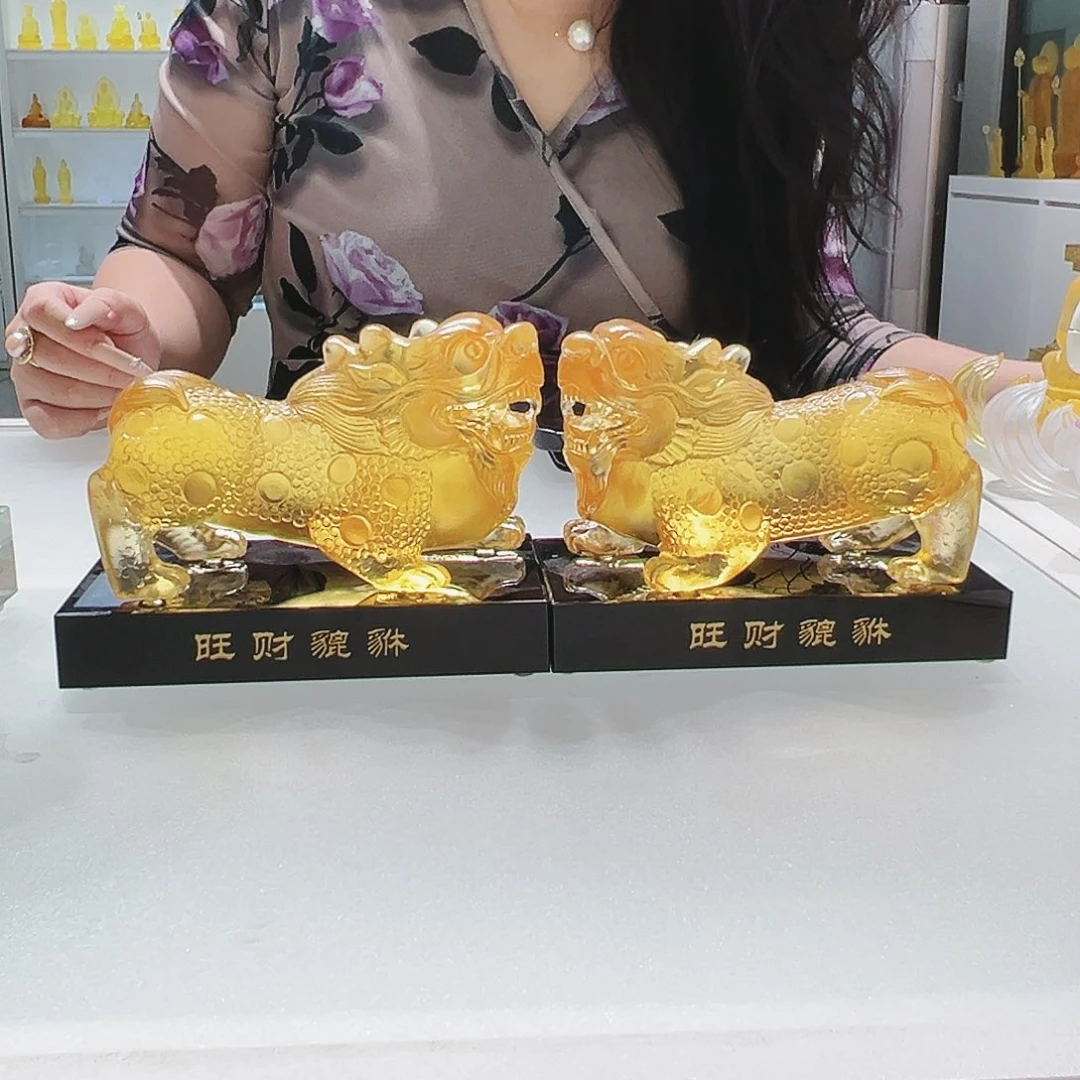 【闪购商品】手工艺品琉璃大***咯貔貅四件套