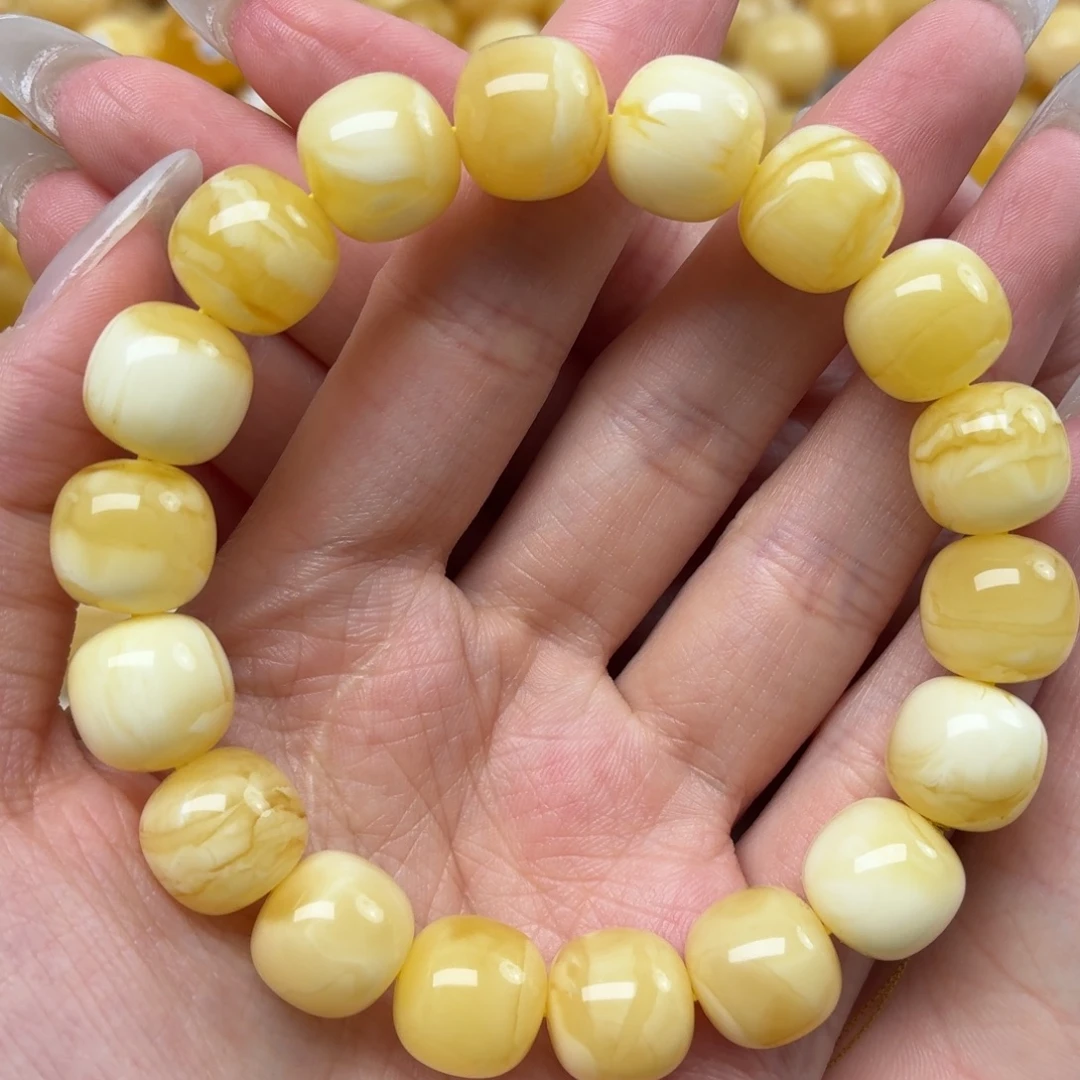 蜜蜡未镶嵌裸石13+蜜蜡手串同料