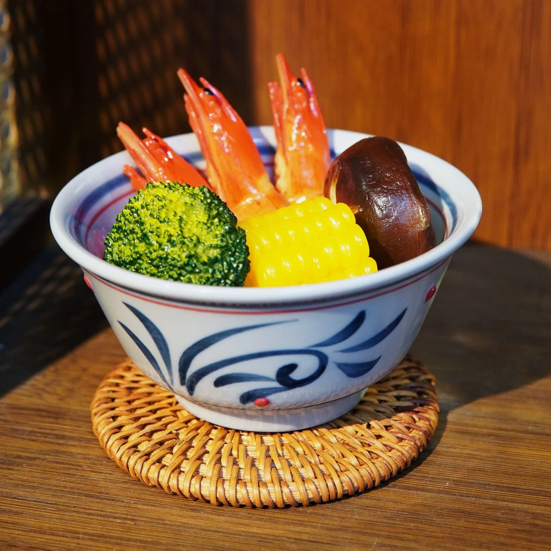 【4.8寸马蹄碗】瑞涧陶瓷饭碗家用创意手绘米饭碗釉下彩复古