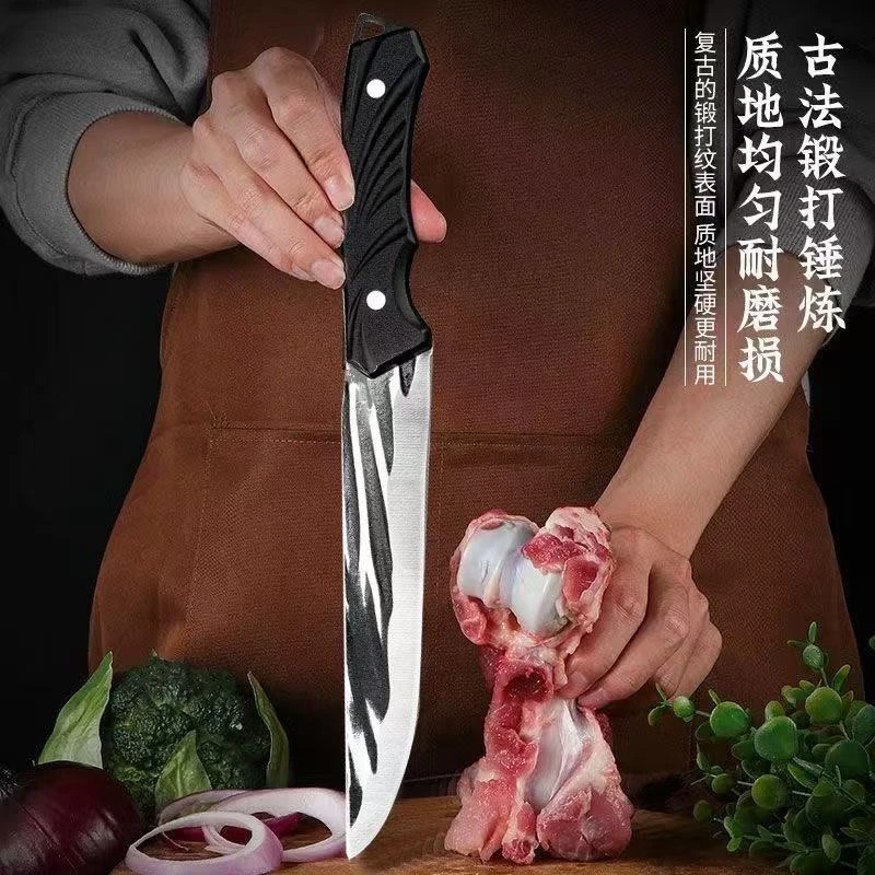 锻打剔骨刀厨师刀切肉刀肉档分割准牛羊家用厨房刀具锋利防滑刀