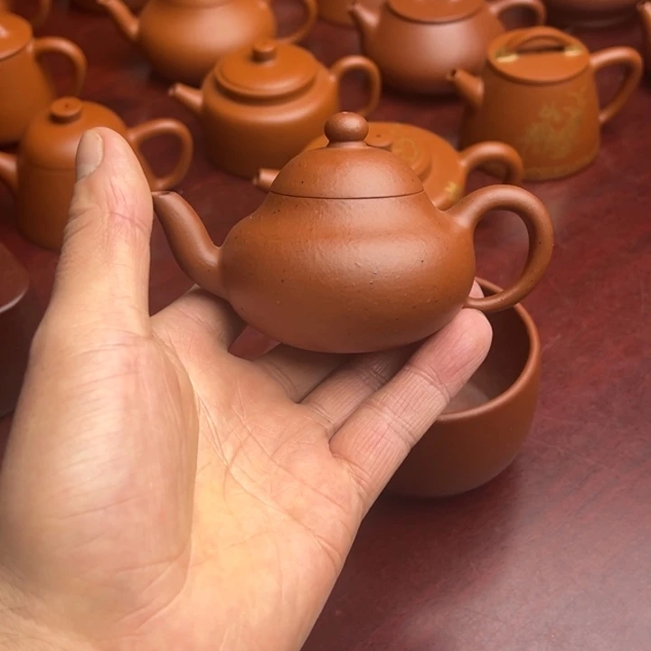 茶壶紫砂黄龙山朱泥、手磨料