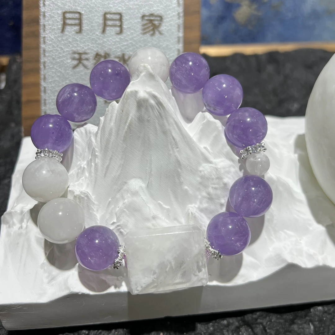 【月月家】Y027天然水晶 原创紫水晶手串 多样性发其一