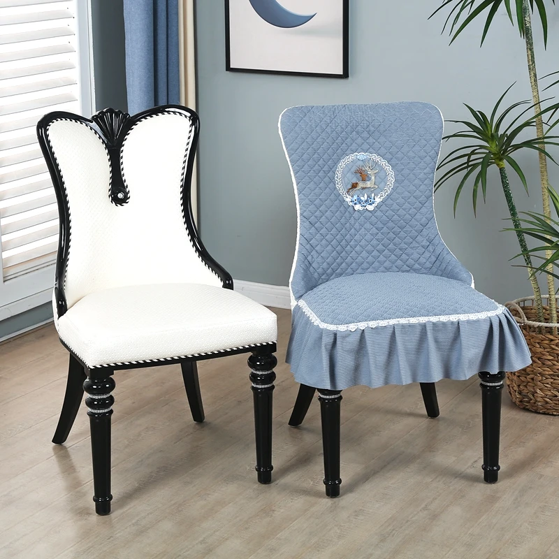 燕尾椅餐桌弧形椅子套罩餐椅轻奢加厚弹力全包北欧式家用凳子椅套