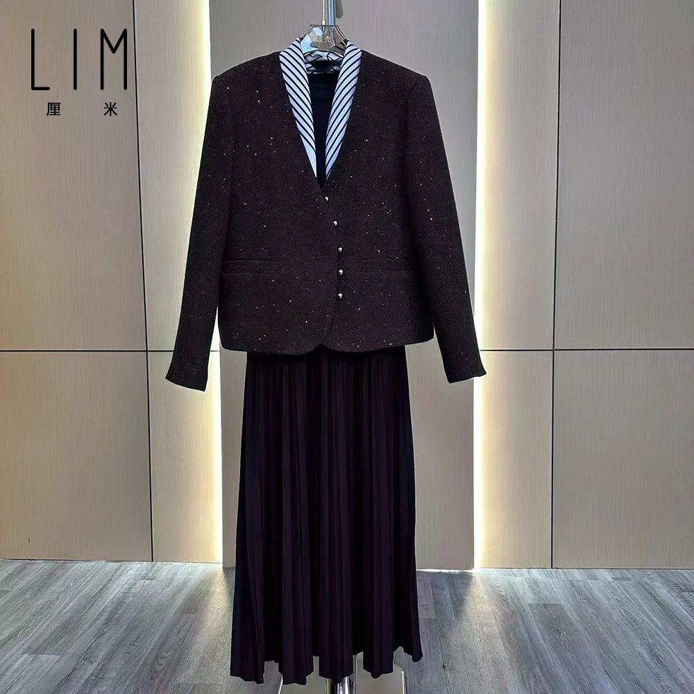 秋冬季新款醋酸加棉款小西装五粒扣上衣气质显瘦时尚休闲百搭女士