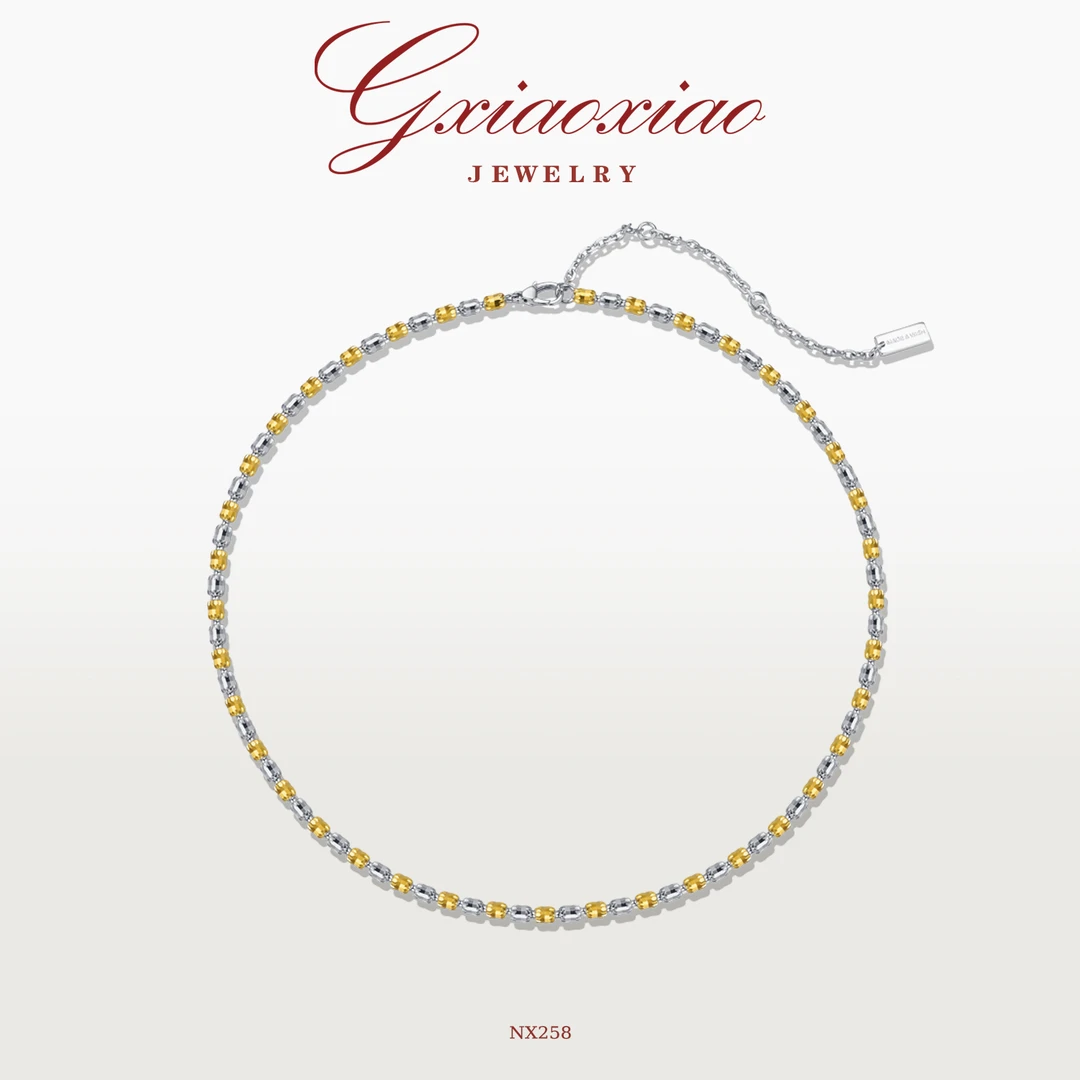 G XIAOXIAO 925银 法式轻奢高级感气质百搭意大利项链 NX258