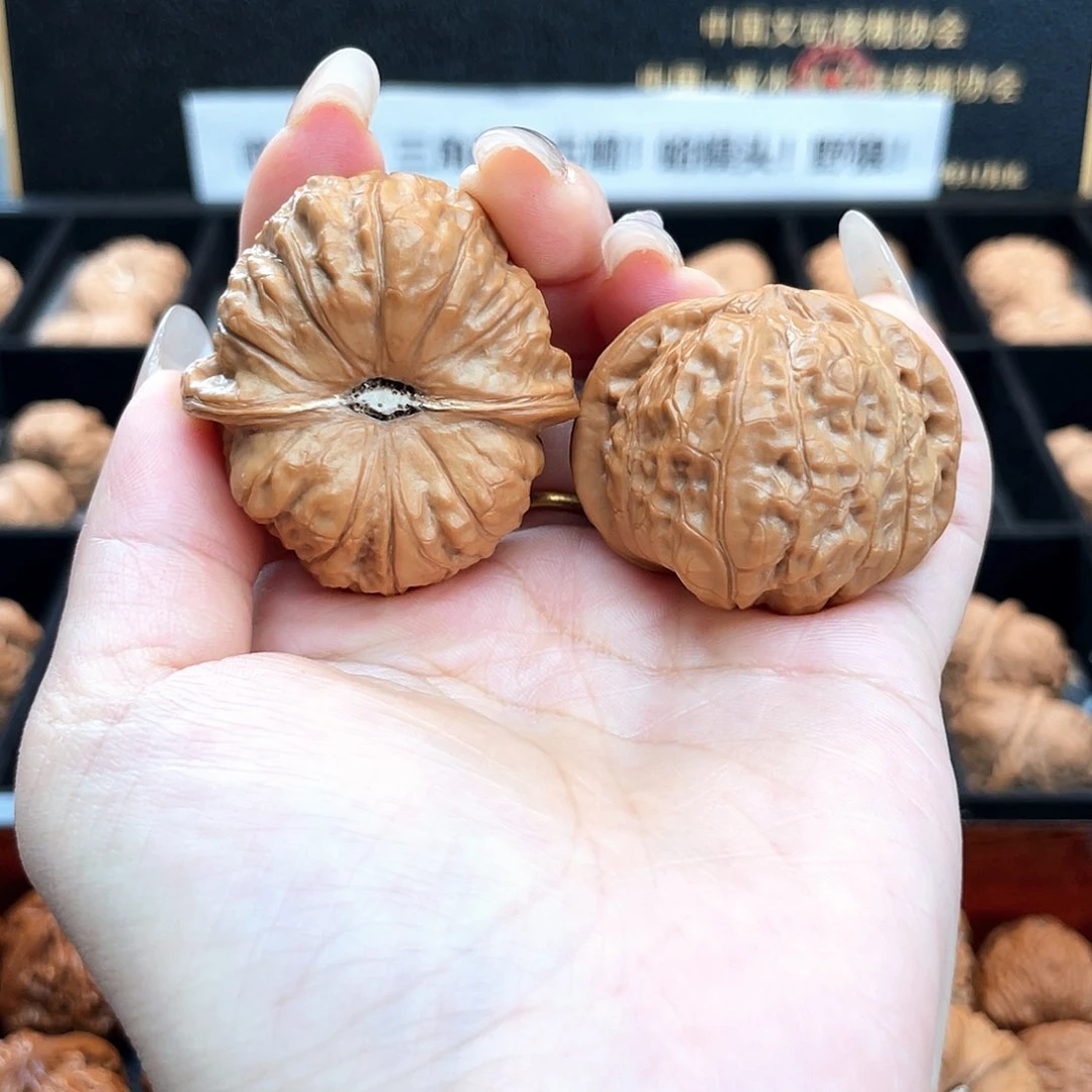 把件文玩核桃41南瓜全品一字深凹底正肩4131