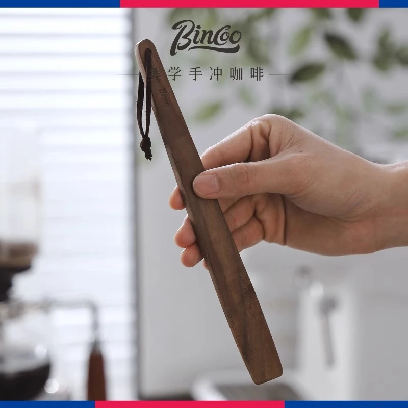 Bincoo黑胡桃实木滤杯虹吸壶搅拌棒创意家用聪明杯手冲咖啡搅拌勺
