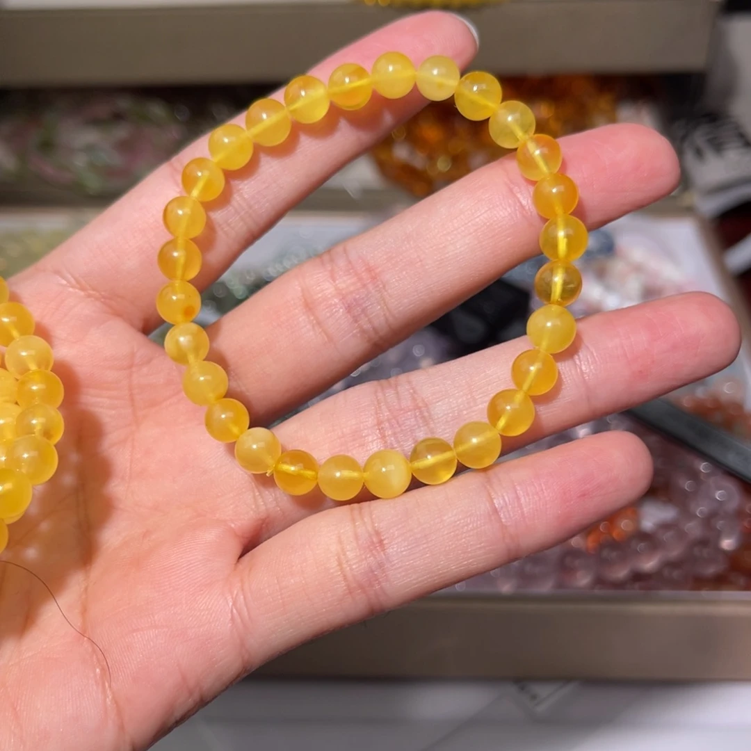 水晶手链未镶嵌蜜蜡049