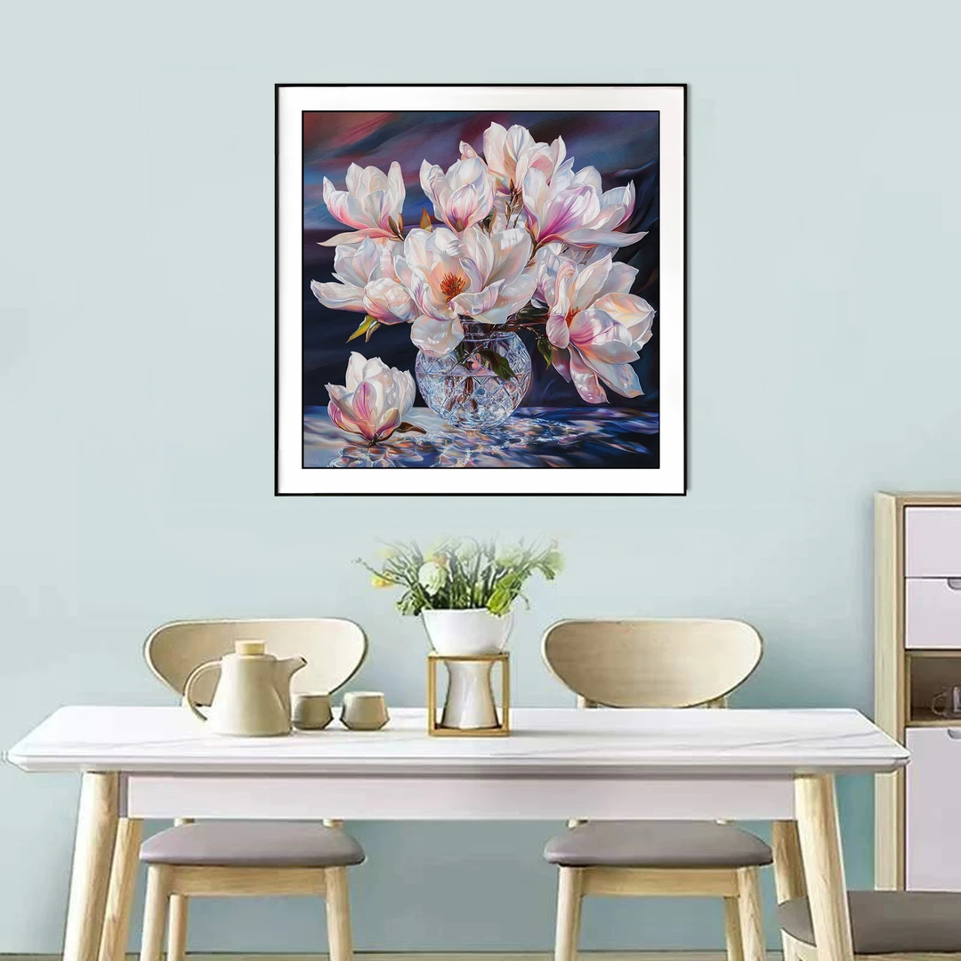 【新疆长绒棉双纱棉礼盒版】2181白玉无瑕十字绣小格38x38厘米48色