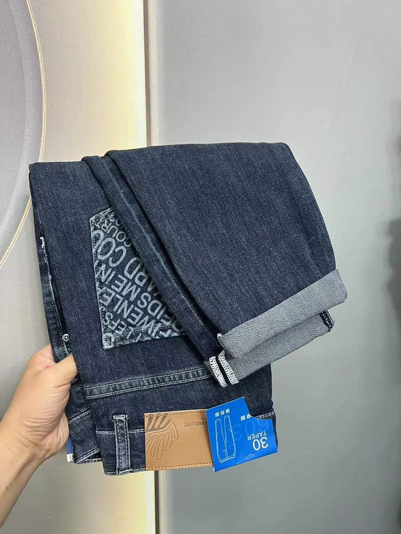 高端牛仔裤男士秋季新款九分小直筒弹力休闲百搭修身潮流牛仔裤男