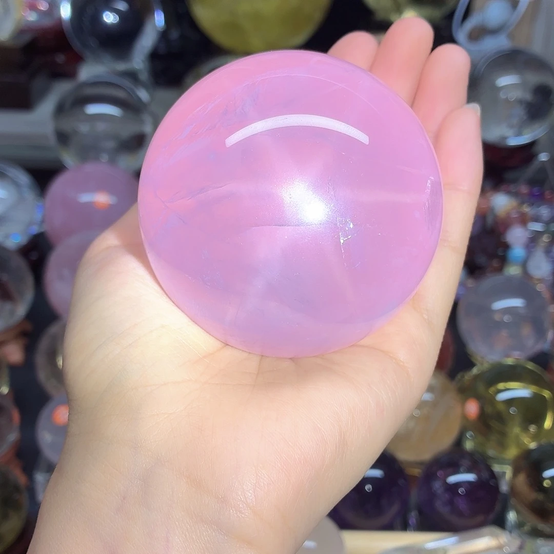 水晶珠宝半成品未镶嵌粉水晶73