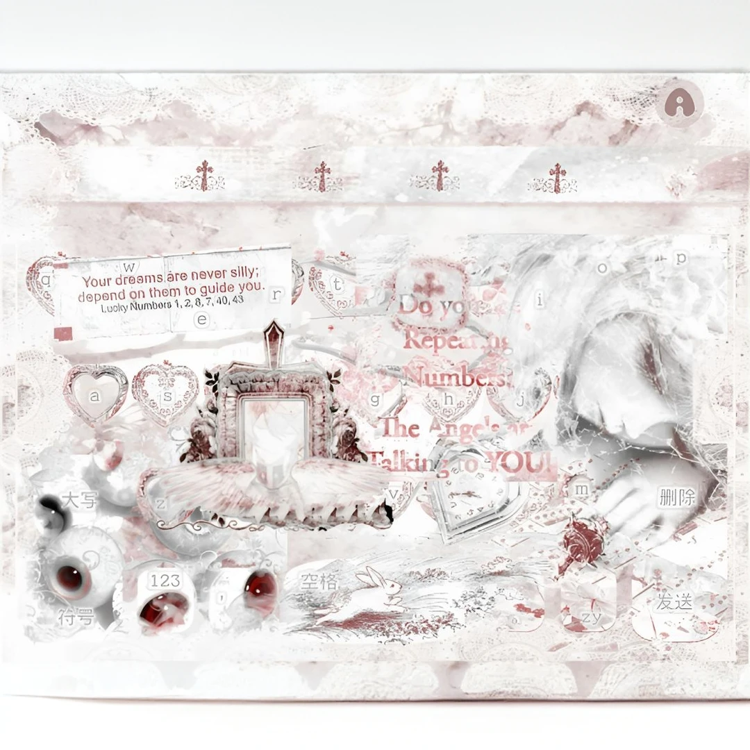 【人类碎片】苹果安卓百度输入法皮肤可爱美化包／办公配件/双色键盘