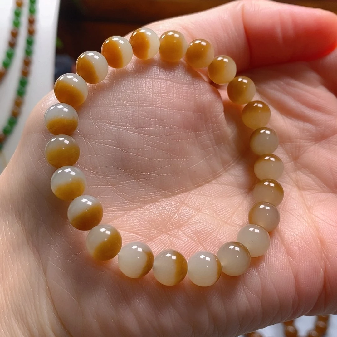 和田玉手串未镶嵌