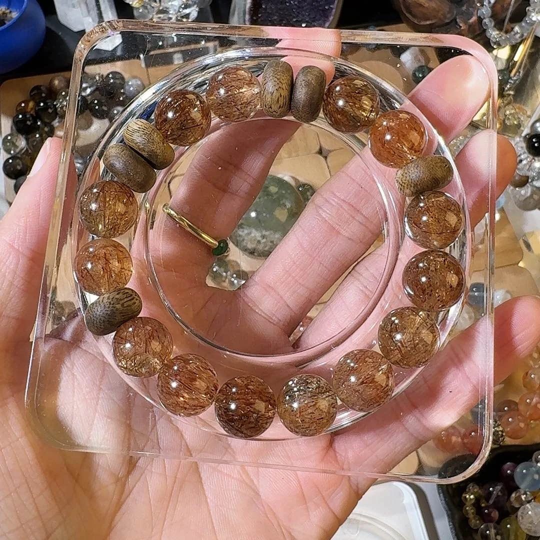 手链未镶嵌水晶黑金超七12mm