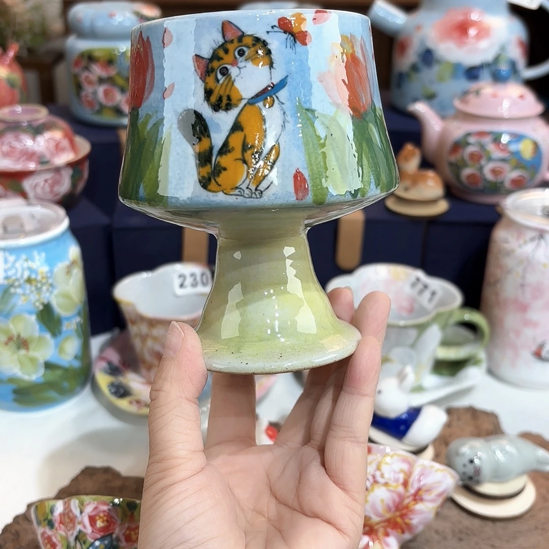 来***古景德镇手绘高温釉下彩陶瓷茶具