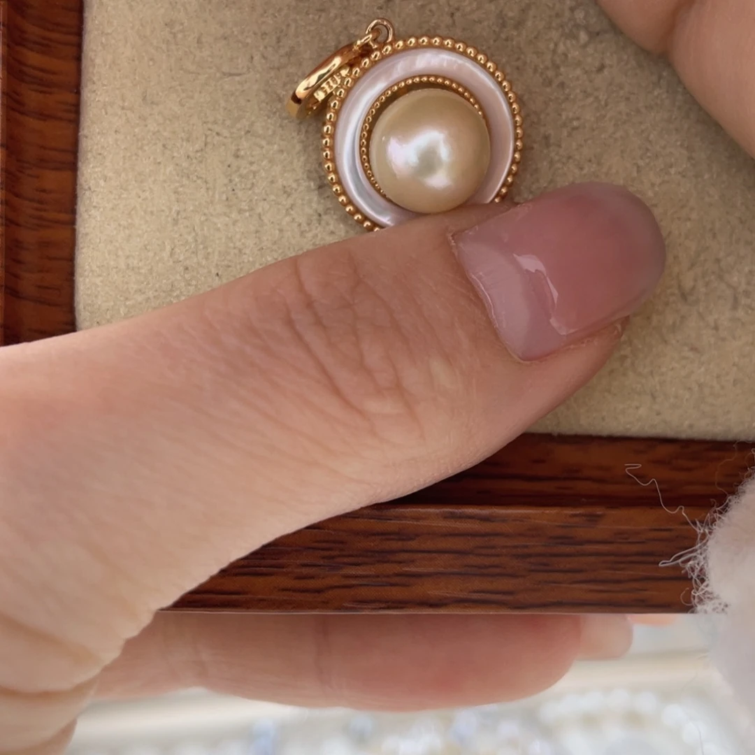 银S925镶嵌颈饰海水珍珠