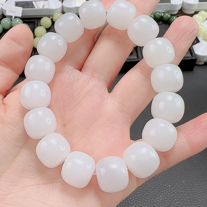 和田玉手串未镶嵌旭*