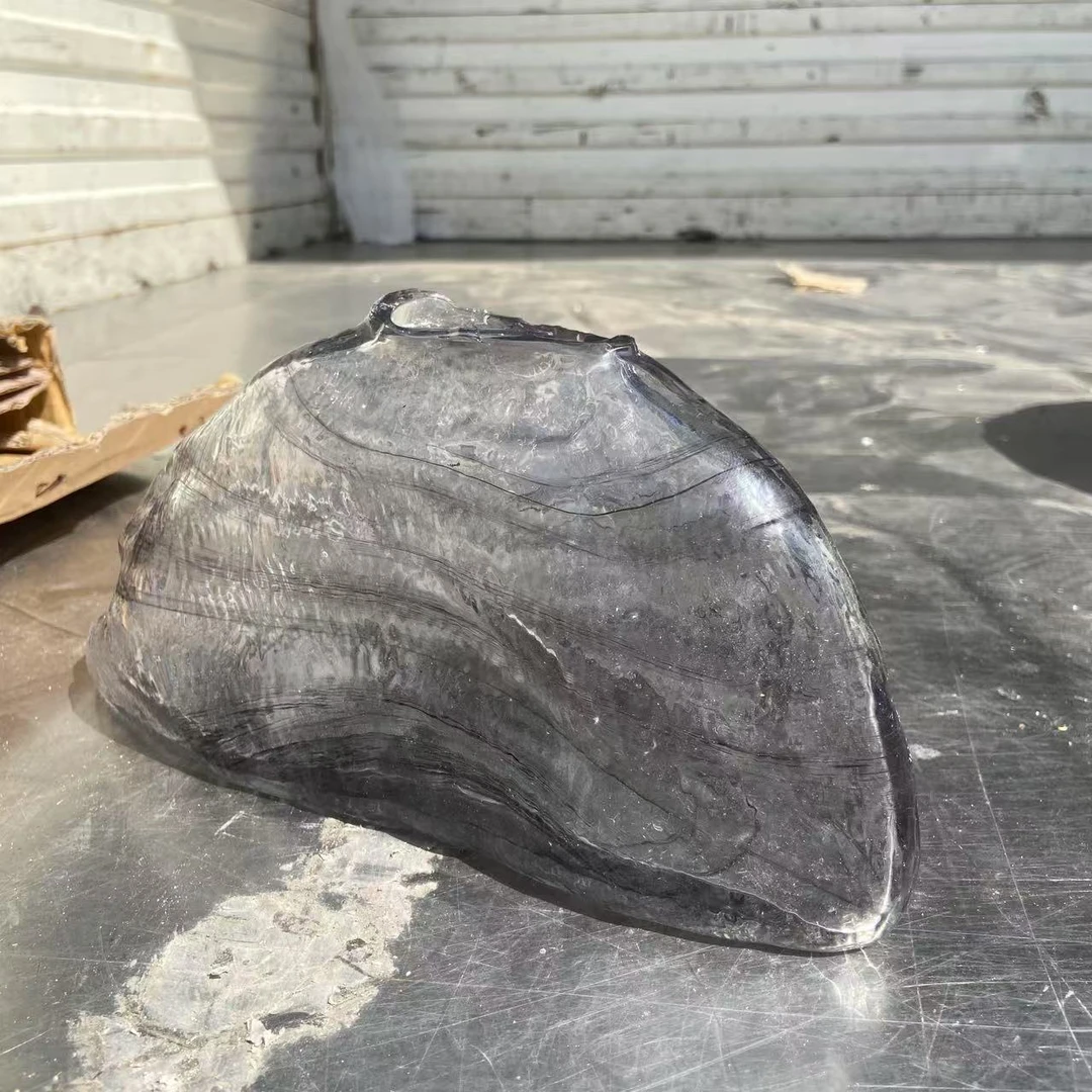 尾货  饰品   微瑕   25474 摆件  玻璃假山  26*12*12