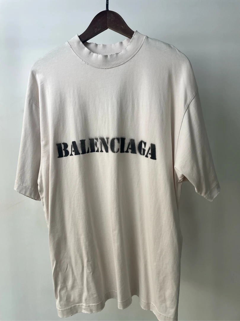 全新未使用 Balenciaga/巴黎世家 最新款前后泼墨短袖/m/8543287